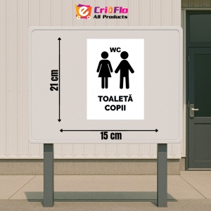 Indicator Alb toaleta copii, Sticker autocolant - Img 2