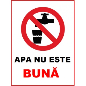 Indicator Apa nu este buna, Sticker autocolant