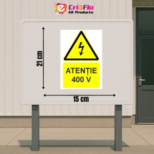 Indicator Atentie 380V indicator de avertizare, Sticker autocolant - Img 2