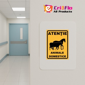 Indicator Atentie animale domestice, Sticker autocolant - Img 5