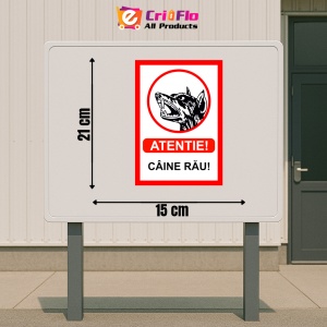Indicator Atentie caine rau, Sticker autocolant - Img 2