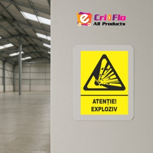 Indicator Atentie exploziv, Sticker autocolant - Img 4