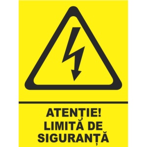 Indicator Atentie limita de siguranta (2), Sticker autocolant - Img 1