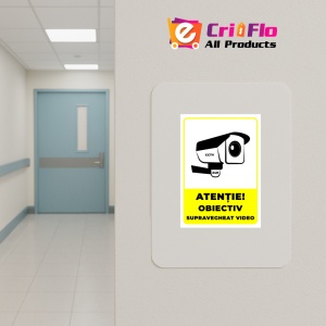 Indicator Atentie obiectiv supravegheat video v1, Sticker autocolant - Img 5