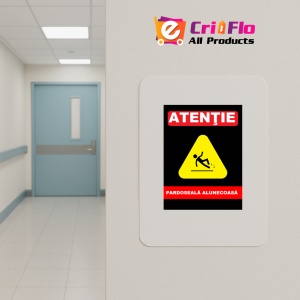 Indicator atentie pardoseala alunecoasa, Sticker autocolant - Img 5