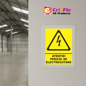 Indicator Atentie pericol de electrocutare, Sticker autocolant - Img 4