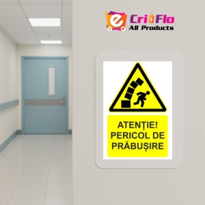 Indicator Atentie pericol de prabusire indicator de avertizare, Sticker autocolant - Img 5