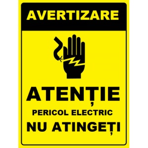 Indicator Atentie pericol electric nu atingeti, Sticker autocolant