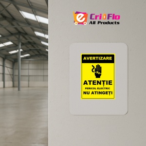 Indicator Atentie pericol electric nu atingeti, Sticker autocolant - Img 4
