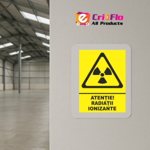 Indicator Atentie radiatii ionizante, Sticker autocolant - Img 4