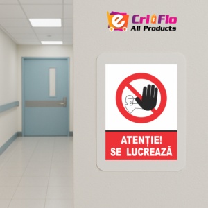 Indicator Atentie se lucreaza (6), Sticker autocolant - Img 5