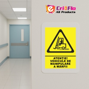 Indicator Atentie vehicule de manipulare a marfii, Sticker autocolant - Img 5