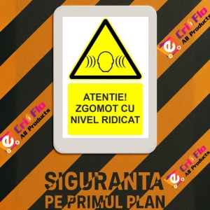 Indicator Atentie zgomot cu nivel ridicat indicator de avertizare, Sticker autocolant - Img 3