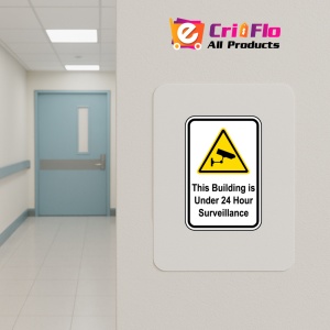 Indicator Building Under 24HR Surveillance Sign, Sticker autocolant - Img 5