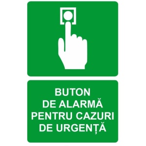 Indicator Buton de alarma pentru cazuri de urgenta, Sticker autocolant v1,