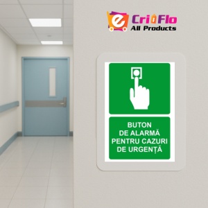 Indicator Buton de alarma pentru cazuri de urgenta, Sticker autocolant v1, - Img 5