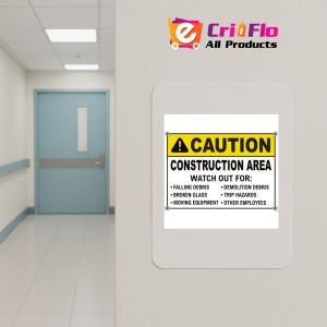 Indicator Caution Construction Area Sign, Sticker autocolant - Img 5
