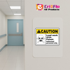 Indicator Caution Lead Work Poison Sign, Sticker autocolant - Img 5