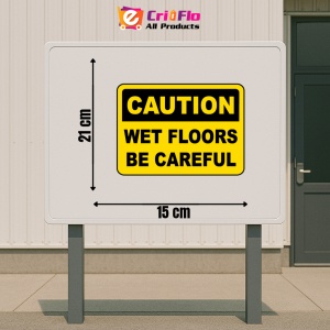 Indicator Caution Wet Floors Be Careful Sign, Sticker autocolant - Img 2