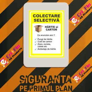 Indicator Colectare selectiva, Sticker autocolant - Img 3