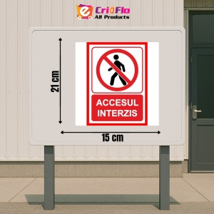 Indicator Cu accesul interzis, Sticker autocolant - Img 2