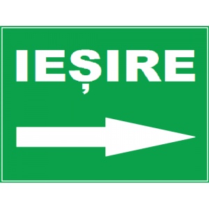 Indicator Cu iesire prin dreapta, Sticker autocolant