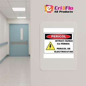 Indicator Cu pericol tablou electric general, Sticker autocolant - Img 5