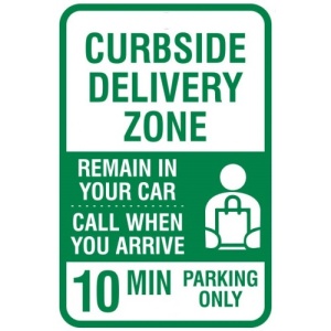 Indicator Curbside Delivery Zone 10 Min Parking Sign, Sticker autocolant