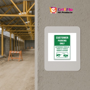 Indicator CUSTOMER PARKING ONLY SIGN, Sticker autocolant - Img 5