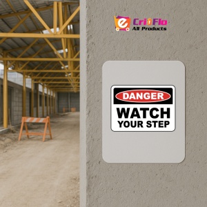 Indicator Danger Watch Your Step Sign, Sticker autocolant - Img 5