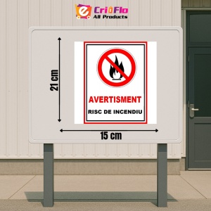 Indicator De avertisment risc de incendiu, Sticker autocolant - Img 2