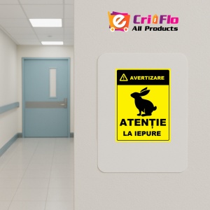 Indicator De avertizare atentie la iepure, Sticker autocolant - Img 4