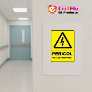 Indicator De avertizare pentru pericol de electrocutare, Sticker autocolant - Img 5