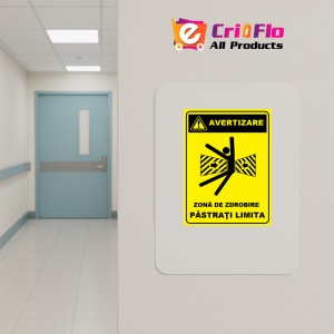 Indicator De avertizare zona de zdrobire pastrati limita, Sticker autocolant - Img 4