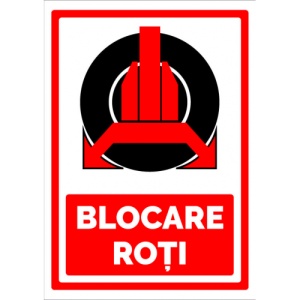 Indicator De blocare roti, Sticker autocolant