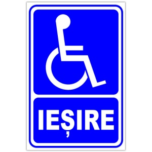 Indicator De iesire pentru persoane cu handicap, Sticker autocolant - Img 1