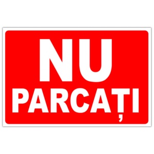 Indicator De informare nu parcati, Sticker autocolant
