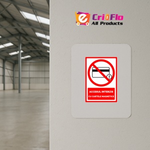 Indicator De interzicere accesul interzis cu cartele magnetice, Sticker autocolant - Img 3