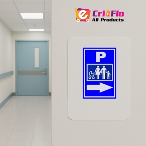 Indicator De parcare mama si copil cu sageata in dreapta, Sticker autocolant - Img 4