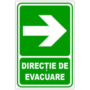 Indicator De securitate iesire in dreapta, Sticker autocolant