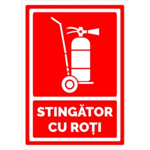 Indicator De securitate pentru stingator cu roti, Sticker autocolant