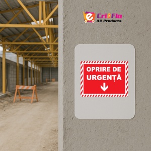 Indicator De siguranta oprire pentru urgenta, Sticker autocolant - Img 5