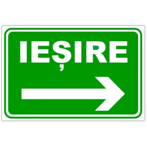 Indicator De urgenta iesire in dreapta, Sticker autocolant
