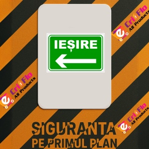 Indicator De urgenta iesire spre stanga, Sticker autocolant - Img 2