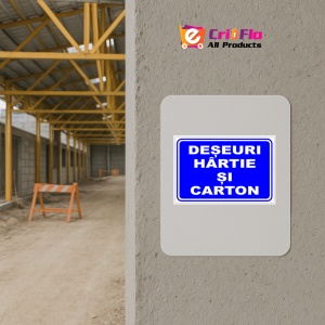 Indicator Deseuri hartie si carton, Sticker autocolant - Img 5