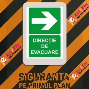 Indicator Directie de evacuare 3, Sticker autocolant - Img 3