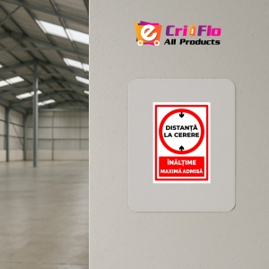 Indicator Distanta la cerere inaltime maxima admisa, Sticker autocolant - Img 3