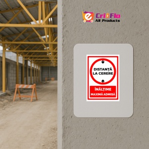 Indicator Distanta la cerere inaltime maxima admisa, Sticker autocolant - Img 5
