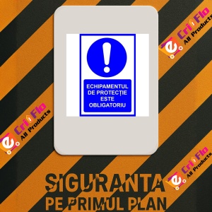 Indicator Echipamentul de protectie este obligatoriu, Sticker autocolant - Img 2