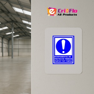 Indicator Echipamentul de protectie trebuie purtat tot timpul, Sticker autocolant - Img 3